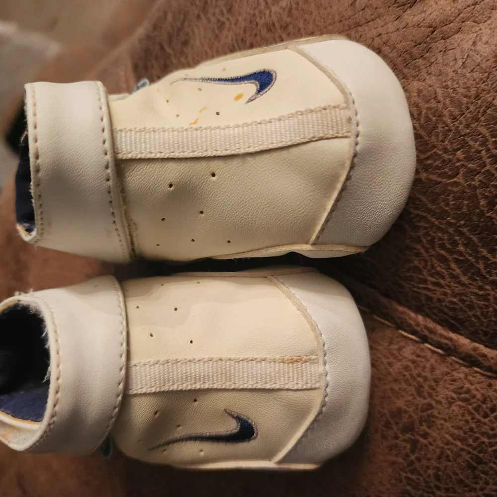 Nike Cream and Blue Baby Walker Shoes